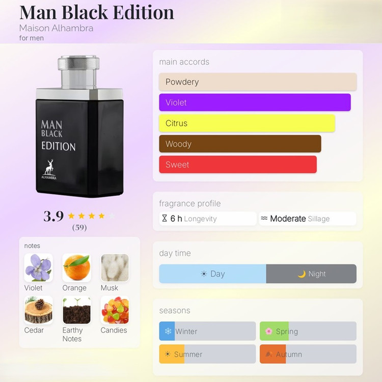 عطر ادکلن الحمبرا من بلک ادیشن (مشابه مونت بلنک لجند) | Alhambra Man Black Edition
