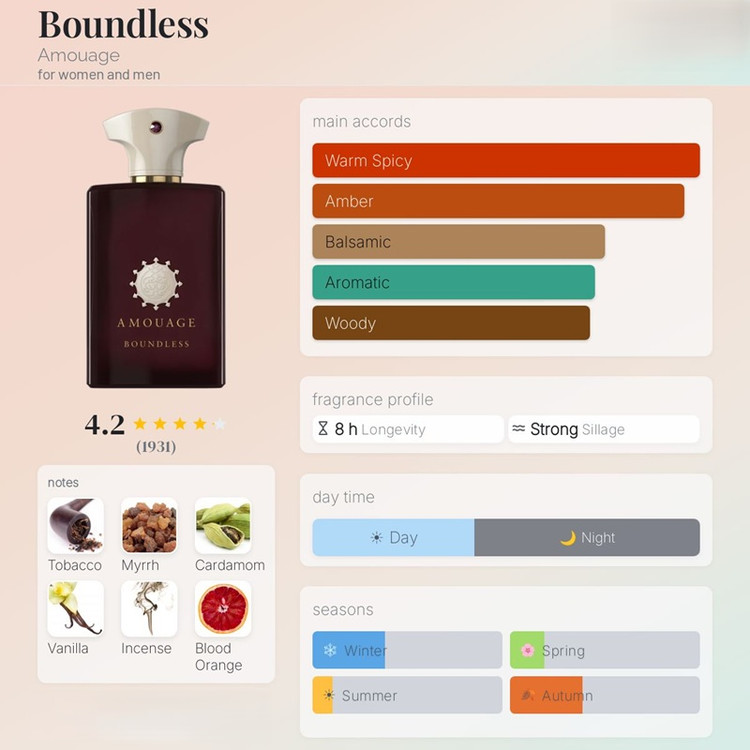 عطر ادکلن آمواج باندلس مردانه Amouage Boundless For Men