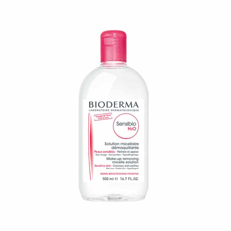 محلول پاک کننده آرایش بایودرما مدل Sensibio_H2O حجم 500 میلی لیتر