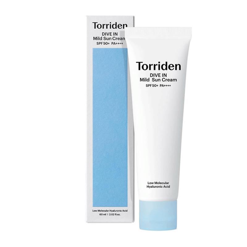 کرم ضد آفتاب بی‌رنگ صورت، دست، گردن توریدن SPF 50 مدل dive in mild ‌محافظ UVA/UVB مناسب برای انواع پوست حجم 60 میلی‌ لیتر