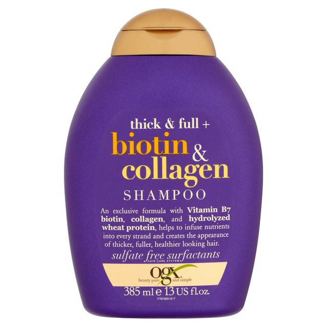 شامپو مو او جی ایکس مدل Biotin & Collagen حجم 385 میلی‌لیتر