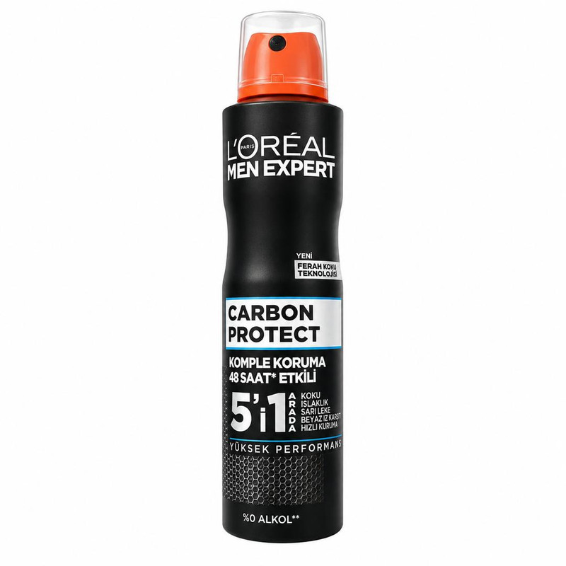 اسپری ضدتعریق مردانه لورآل مدل Carbon Protect 5IN1 حجم 250 میلی‌لیتر