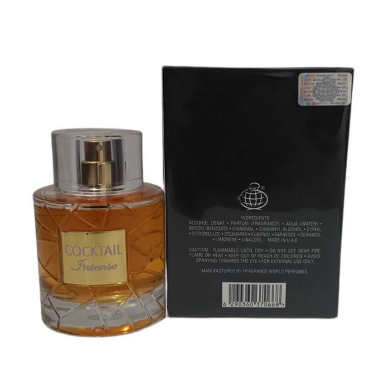 ادوپرفیوم فراگرنس ورد مدل cocktail intense حجم 100 میلیلیتر