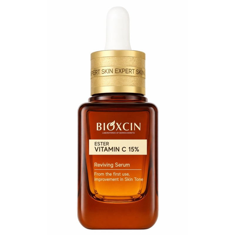 سرم ضد چروک بیوکسین مدل Vitamin C مناسب برای انواع پوست حجم 30 میلی لیتر