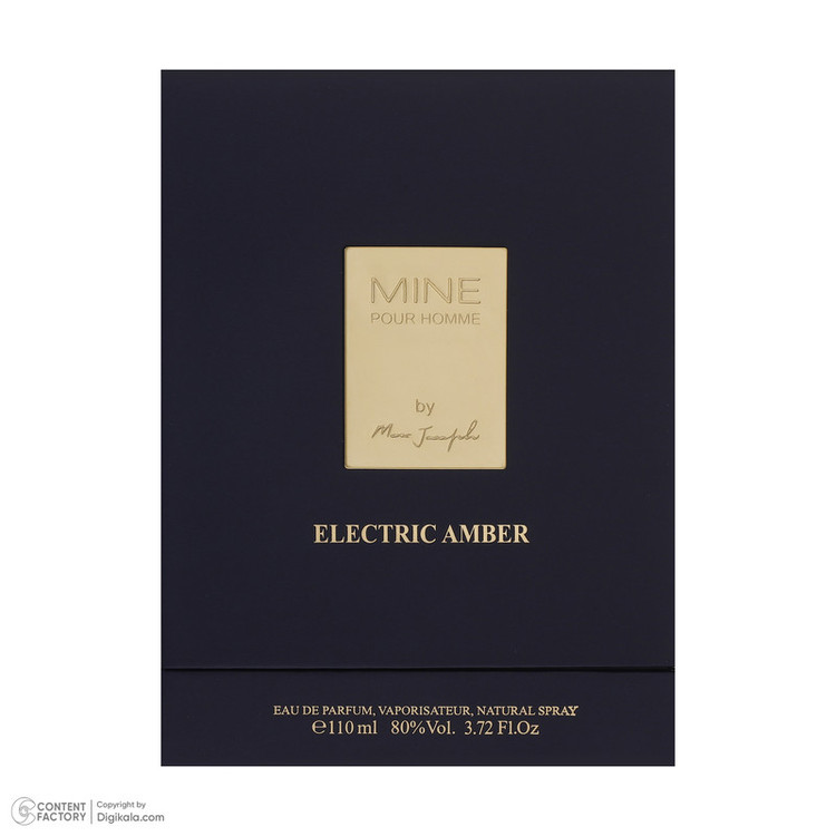 ادو پرفیوم مردانه مارک ژوزف مدل electric amber با رایحه خنک حجم 110 میلی لیتر