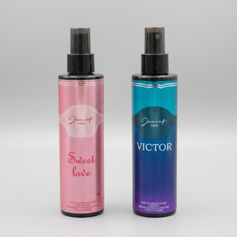 بادی اسپلش مردانه ژک ساف مدل Victor حجم 200 میلی لیتر به همراه بادی اسپلش زنانه ژک ساف مدل Sweet Love حجم 200 میلی لیتر