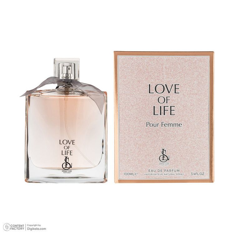 ادوپرفیوم زنانه اسپرینگ لیلیز مدل Love Of Life با رایحه گرم حجم 100میلیلیتر
