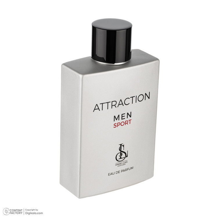 ادو پرفیوم مردانه اسپرینگ لیلیز مدل ATTRACTION با رایحه خنک حجم 100 میلی لیتر