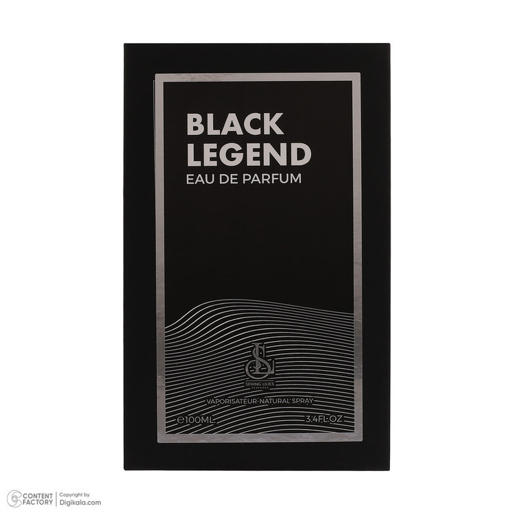 ادو پرفیوم مردانه اسپرینگ لیلیز مدل Black Legend با رایحه معتدل حجم 100 میلی لیتر