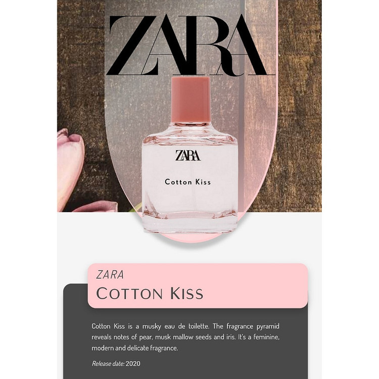 ادو تویلت زنانه زارا مدل Cotton kiss حجم 100 میلی لیتر